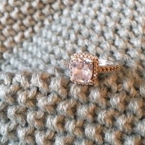 2ct simulated diamond halo ring size 7